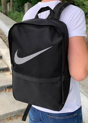 Чоловічий рюкзак молодіжний спортивний щільний для хлопця міський непромокаємий повсякденний чорний nike5 фото