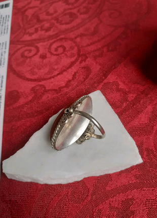 Старий гарний перстень. посріблення, бурштин. 18 розмір. ціна3 фото