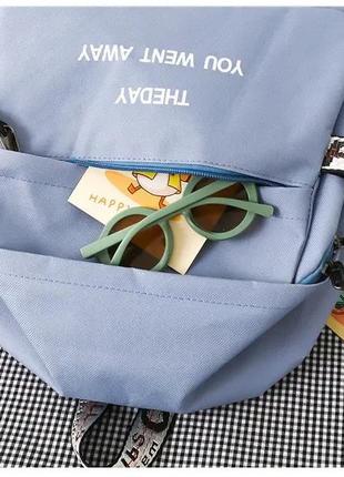Стильний набір jingpin 5в1 для підлітка. рюкзак, сумка, косметичка, пенал.5 фото
