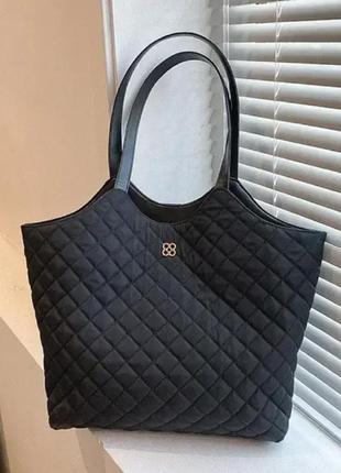 Женская cтеганая сумка polo черная