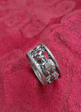 Кольцо серебро 835