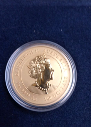 Золота інвестиційна монета 999.9 проби банк австраліі рік кролик2 фото