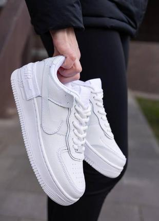 Женские кроссовки nike air force 1 shadow white белые кроссовки найк эир форс демисезон белого цвета