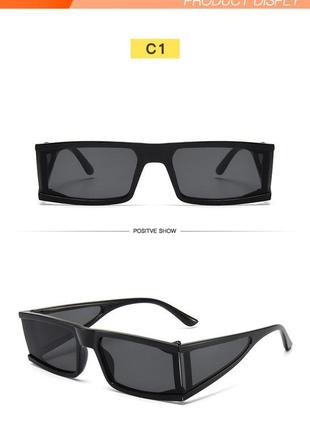 Стильные квадратные солнцезащитные очки вечерние ретро хип-хоп2 фото