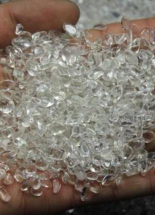 Натуральный прозрачный кристалл кварца драгоценный камень 4-6 мм3 фото