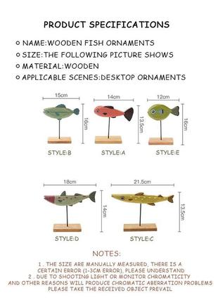 Настольные украшения, деревянные рыбки, статуя ручной работы3 фото