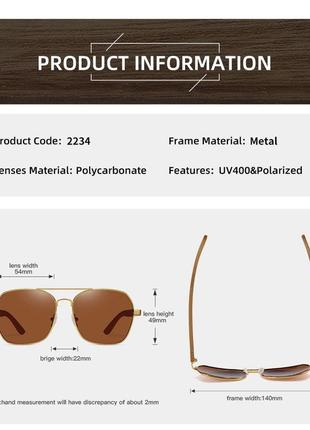 Роскошные cтатусные дизайнерские солнцезащитные очки из бамбука.7 фото