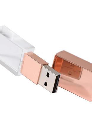 Прозорий usb-флеш-накопичувач jaster під рожеве золото