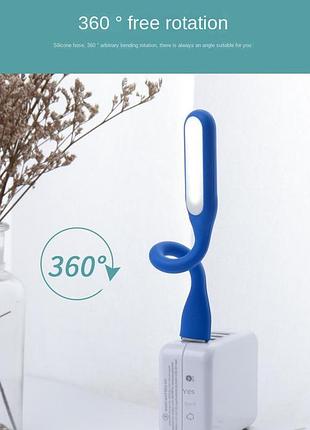 Гибкая usb led лампа фонарик светильник для ноутбука, павербанка
