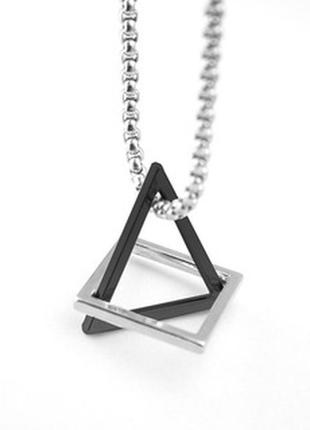 Коллекция 2023 квадратный треугольник кулон подвеска ожерелье2 фото