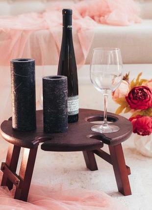 Дерев'яний столик | піднос | винний стіл1 фото