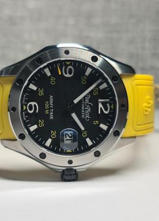 Чоловічий годинник paul picot army time flyingstar p9153 yellow swiss made новий