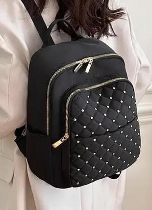 Женский рюкзак нейлоновый стильный черный pierre louis2 фото