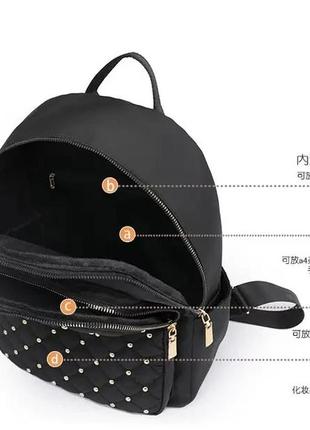 Женский рюкзак нейлоновый стильный черный pierre louis7 фото