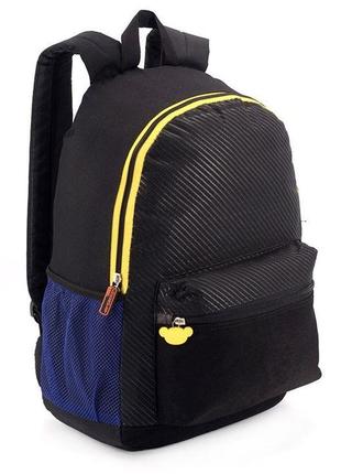 Жіночий рюкзак міський водонепроникний щільний для дівчини cooper нейлоновий чорний повсякденний
