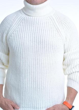 Чоловічий светр великої в'язки berta lucci italia теплий колір мо3 фото