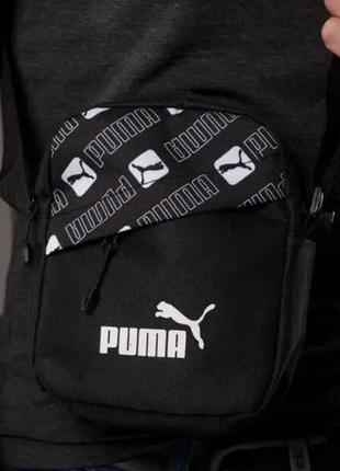 Сумка чоловіча через плече puma месенджер oxford чорна