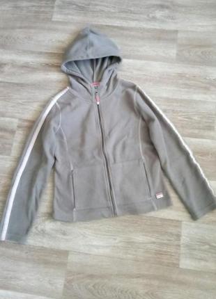 Флісова олемпийка з капюшоном, кишенями на блискавці, фліска s-m