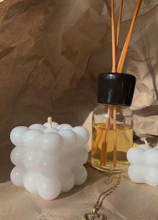 Свічка bubble та bubble mini (куб великий та малий)