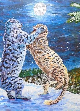 Картина маслом "тигрики"