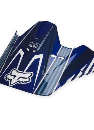 Козырек для мото шлема fox v1 race (blue), one size