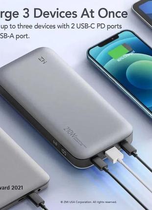 Xiaomi power bank zmi qb826g 25000 mah 210w, оригинал!!!