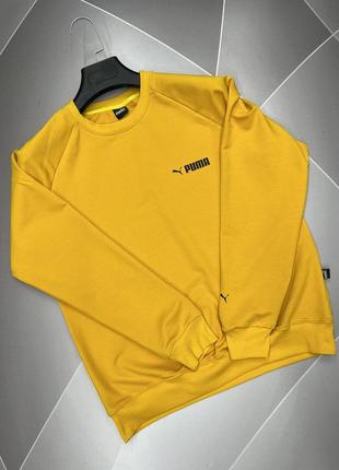 Свитшот мужской puma s-xxl арт 1485, цвет желтый, международный размер l, размер мужской одежды (ru) 48