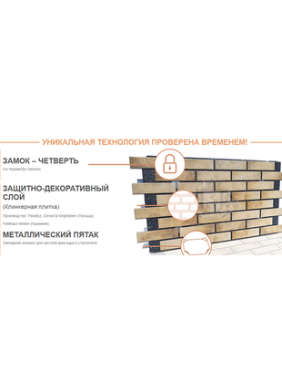 Клінкерна термопанель псбс-50 1015*600*50 мм клауд роса дуро2 фото