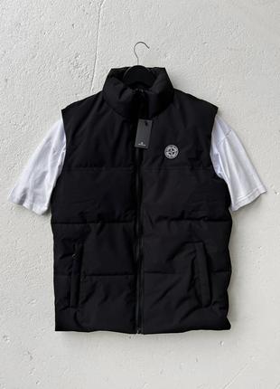 Жилетка чорна stone island нова3 фото