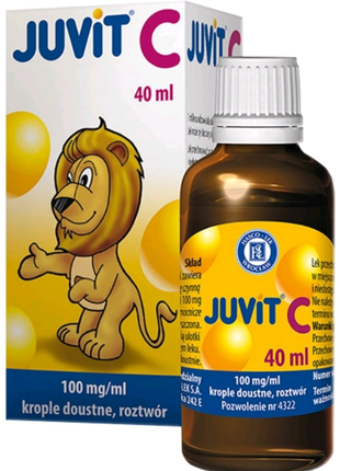 Вітамін с juvit c для немовлят польща 40 мл