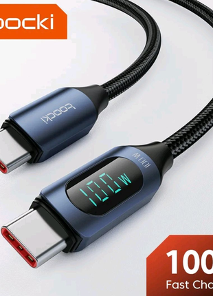 Надійний зарядний кабель toocki 100w(вт)/fast charging/ 2метра/pd