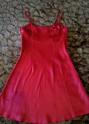 Плаття атласне червоне, вечірній, коктельное, ошатне6 фото