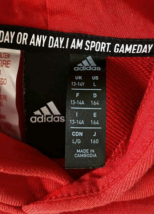 Котоновое подростковое худи толстовка с капюшоном adidas2 фото