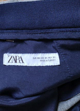 Укорочені чоловічі штани звужений крою zara2 фото