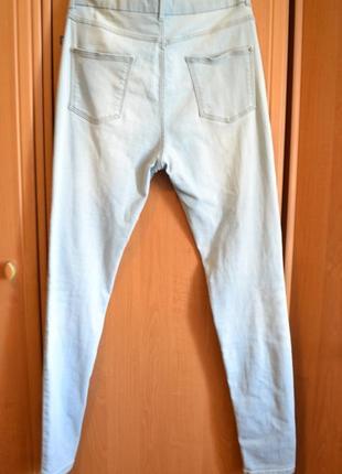 Женские джинсы, леггинсы, размер 14, голубые джинсы2 фото