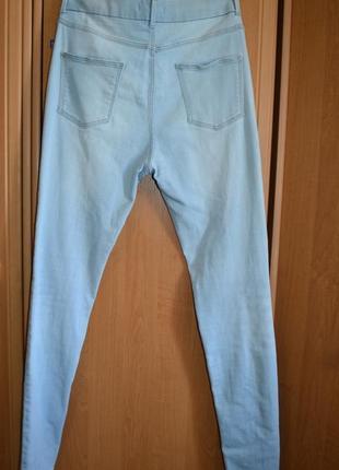 Женские джинсы, леггинсы, размер 14, голубые джинсы3 фото