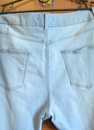 Женские джинсы, леггинсы, размер 14, голубые джинсы5 фото