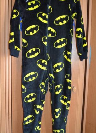 Теплая пижама бетмен на мальчика 7-8 лет,. кигуруми, ромпер, слип2 фото