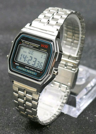 Годинник casio vintage silver металевий retro