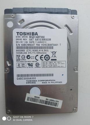 Hdd 2.5 toshiba 500 gb (mq01abf050)