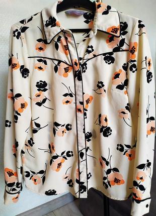 Легкая шифоновая блузка рубашка dorothy perkins.