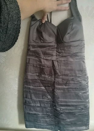 Сукня жіноча сірого кольору облягаюча2 фото