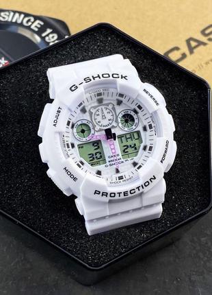 Годинник casio g-shock ga-100 white7 фото