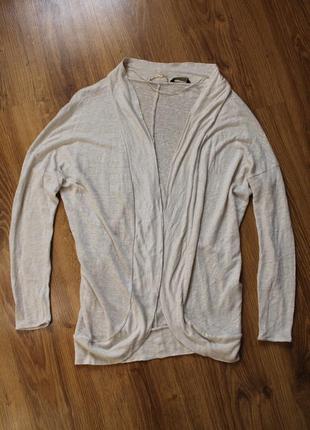 Легкая льниная накидка на запах massimo dutti