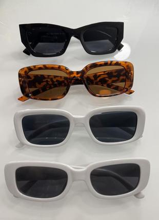 Белые солнцезащитные очки новые стильные6 фото