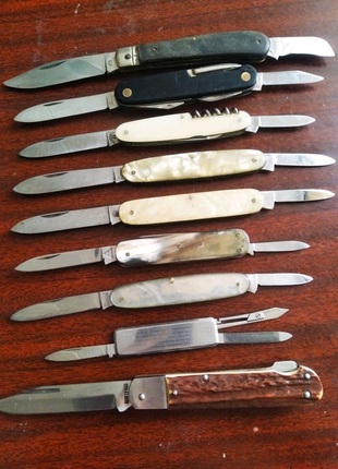 Сувенірні кишенькові складні ножі solingen rostfrei німеччини4 фото