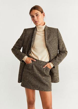 Спідниця твид з кешенями mango розмір 40 (57007877)