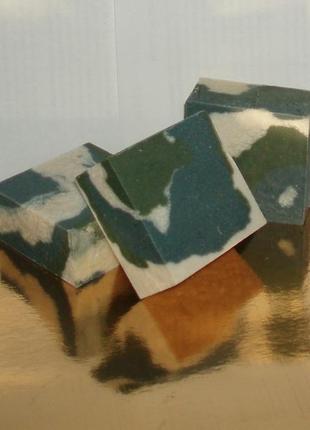 Натуральне мило handmade з нуля зелена і блакитна глина, ніякої1 фото