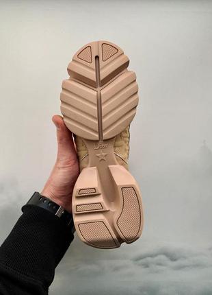 Жіночі зимові кросівки christian dior sneakers beige6 фото