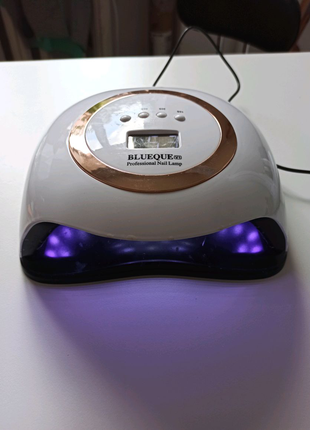 Uv led лампа professional nail lamp blueque v1 168 вт для сушіння